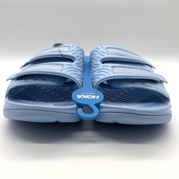 New HOKA Ora Luxe Shoes Men Size 14 Summer Song Ice Flow Recovery Slides 1134150 - Picture 3 of 7